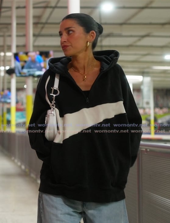 Natalie's black nike logo hoodie on The Girls A Khloe Kardashian Project