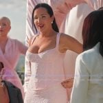 Natalie’s pink textured corset and skirt set on The Girls A Khloe Kardashian Project Natalie’s pink textured corset and skirt set on The Girls A Khloe Kardashian Project