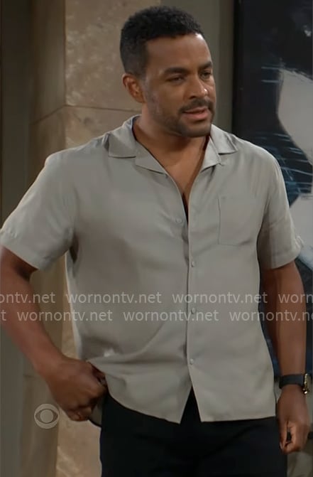 Nate’s sage green shirt on The Young and the Restless Nate’s sage green shirt on The Young and the Restless