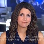 Nicole Sganga’s navy sleeveless moto dress on CBS Mornings