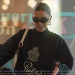 Nicole’s embroidered sweatshirt on The Girls A Khloe Kardashian Project Nicole’s embroidered sweatshirt on The Girls A Khloe Kardashian Project