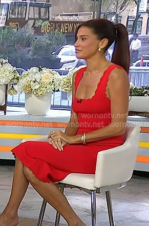 Nicole’s red scalloped dress on Today