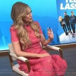 Nikki Novak’s pink lace dress on Extra