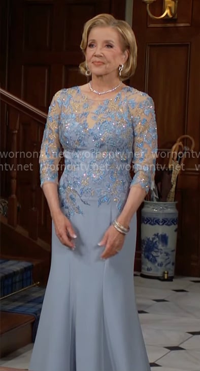 Nikki’s blue vow renewal dress on The Young and the Restless