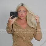 Olivia’s beige gathered gown on The Girls A Khloe Kardashian Project Olivia’s beige gathered gown on The Girls A Khloe Kardashian Project