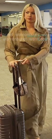 Olivia’s beige organza trench coat on The Girls A Khloe Kardashian Project Olivia’s beige organza trench coat on The Girls A Khloe Kardashian Project