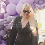 Olivia’s black cowl neck top and pants on The Girls A Khloe Kardashian Project Olivia’s black cowl neck top and pants on The Girls A Khloe Kardashian Project