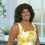 Omi Hopper’s yellow floral crop top on Today Omi Hopper’s yellow floral crop top on Today