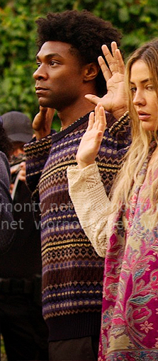 Pope's fair isle print sweater on Outer Banks