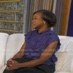 Quincy Tyler Bernstine’s purple layered top on Good Morning America
