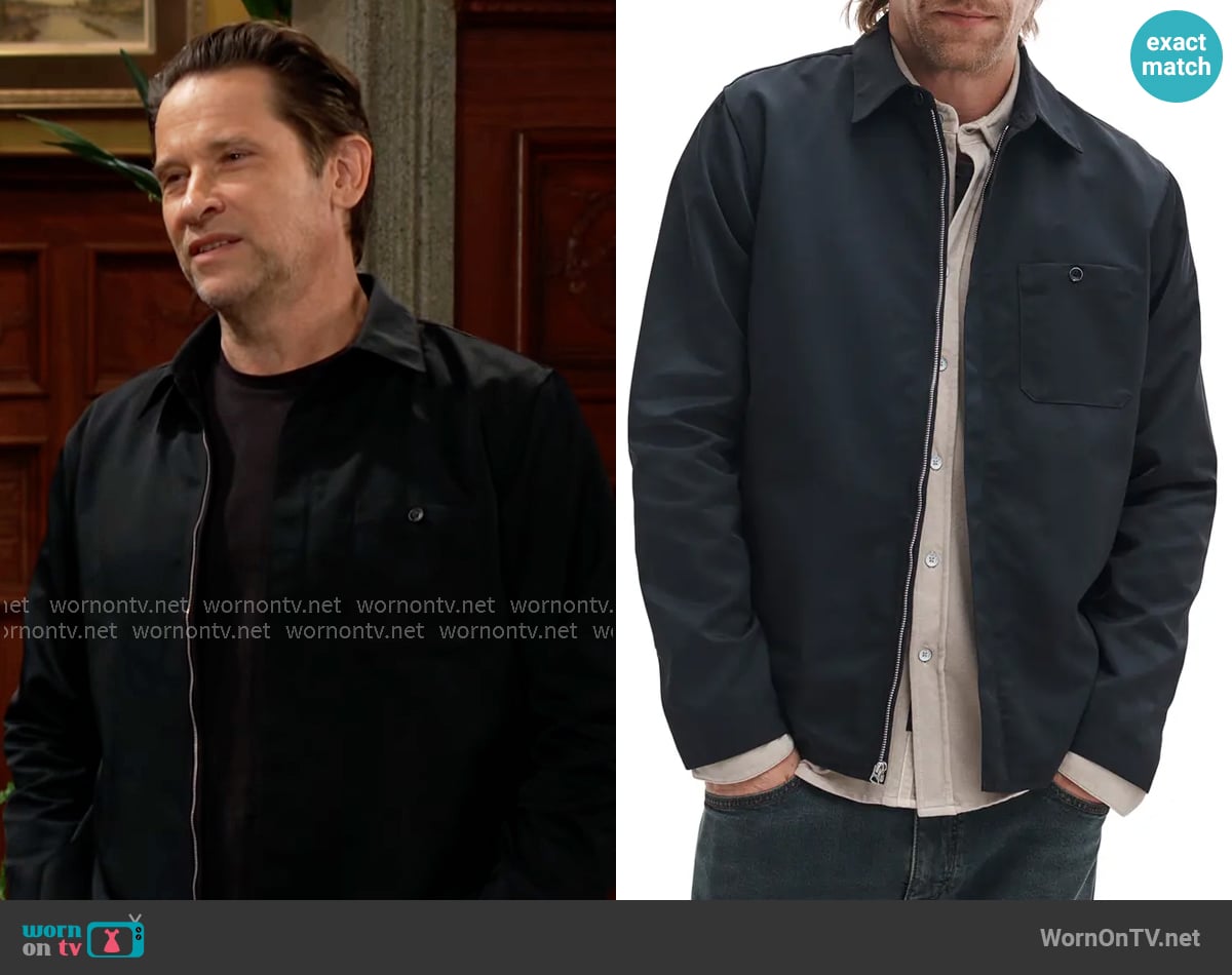 Rag and Bone Karl Zip Shirt Jacket worn by Matt Clark (Roger Howarth) on The Young and the Restless Rag and Bone Karl Zip Shirt Jacket worn by Matt Clark (Roger Howarth) on The Young and the Restless