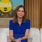 Rebecca’s blue collared short sleeve dress on Good Morning America