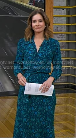 Rebecca's blue floral dress on Good Morning America