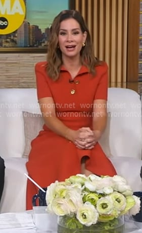 Rebecca's orange polo dress on Good Morning America
