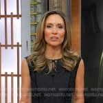 Rhiannon’s black eyelet tie neck dress on Good Morning America