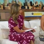 Rhiannon’s pink floral print dress on Good Morning America