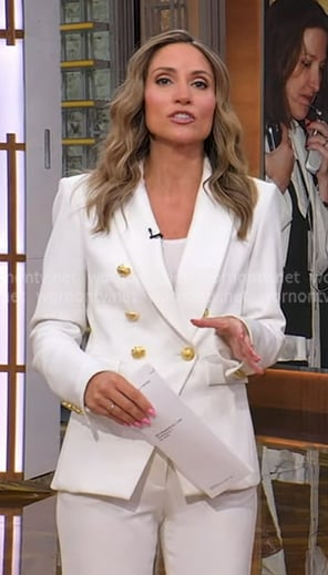 Rhiannon's white blazer on Good Morning America