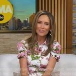 Rhiannon’s white floral midi shirtdress on Good Morning America Rhiannon’s white floral midi shirtdress on Good Morning America