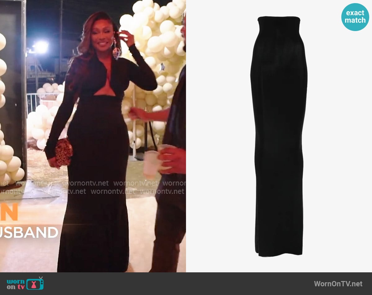 Rick Owens Dirt Coda maxi skirt worn by Cynthia Bailey on The Real Housewives of Atlanta Rick Owens Dirt Coda maxi skirt worn by Cynthia Bailey on The Real Housewives of Atlanta