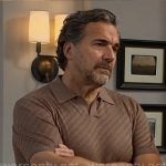 Ridge’s brown textured polo shirt on The Bold and the Beautiful