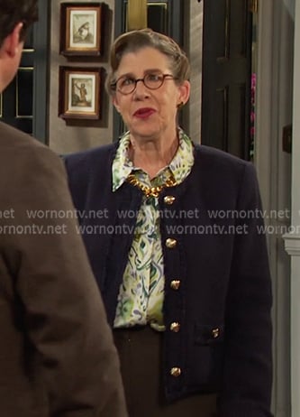 Rita’s navy tweed jacket on Days of our Lives Rita’s navy tweed jacket on Days of our Lives
