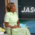 Robin's lime green lace dress on Good Morning America Robin's lime green lace dress on Good Morning America