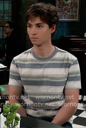 Rocco’s striped t-shirt on General Hospital Rocco’s striped t-shirt on General Hospital