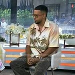 Romeo Santos’s palm tree print shirt on Today Romeo Santos’s palm tree print shirt on Today