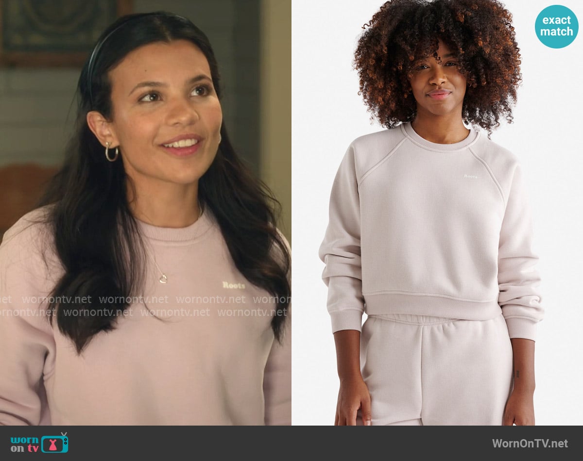 Roots Cloud Crew Sweatshirt worn by Jackie Howard (Nikki Rodriguez) on My Life with the Walter Boys Roots Cloud Crew Sweatshirt worn by Jackie Howard (Nikki Rodriguez) on My Life with the Walter Boys