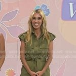 Sarah Eggenberger’s khaki utility top and sheer skirt on Today