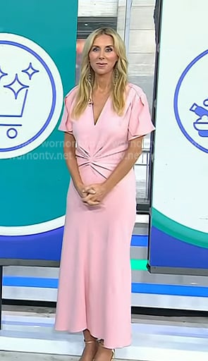 Sarah Eggenberger’s pink gathered maxi dress on Today