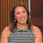 Sarah Gelman’s green striped dress on CBS Mornings