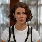 Sarah’s black check knit vest on Days of our Lives Sarah’s black check knit vest on Days of our Lives