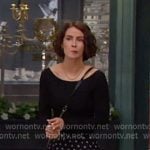 Sarah’s black long sleeve top and floral skirt on Days of our Lives Sarah’s black long sleeve top and floral skirt on Days of our Lives