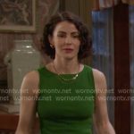 Sarah’s green buttoned asymmetric top on Days of our Lives Sarah’s green buttoned asymmetric top on Days of our Lives