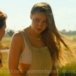 Sarah’s sage green romper on Outer Banks Sarah’s sage green romper on Outer Banks