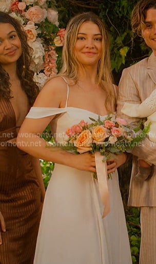 Sarah's wedding dress on Outer Banks