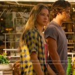 Sarah’s yellow and blue check print shirt on Outer Banks