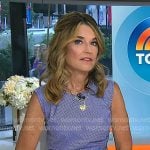 Savannah’s blue check ruched dress on Today Savannah’s blue check ruched dress on Today