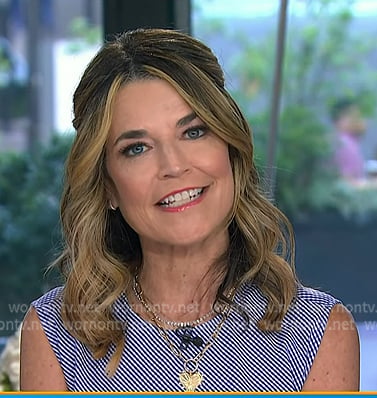 Savannah’s heart pendant chain necklace on Today