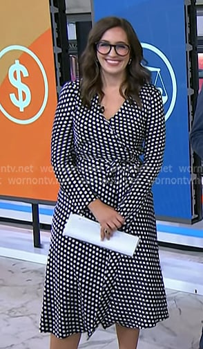 Savannah's polka dot wrap dress on Today