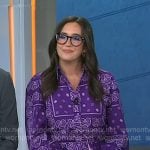 Savannah’s purple bandana print dress on Today Savannah’s purple bandana print dress on Today