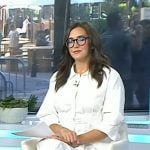 Savannah’s white pintuck shirtdress on Today