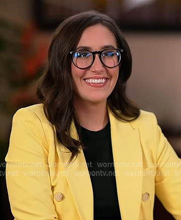 Savannah's yellow double breasted blazer on Today