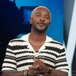 Scott's striped polo shirt on Access Hollywood Scott's striped polo shirt on Access Hollywood