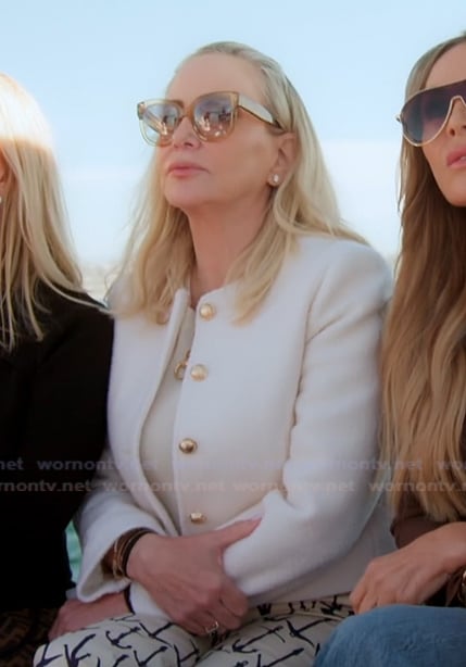 Shannon's white jacket on The Real Housewives of Orange County