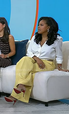 Sheinelle's beige heel pumps on Today