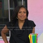 Sheinelle’s black cowl neck top on Today