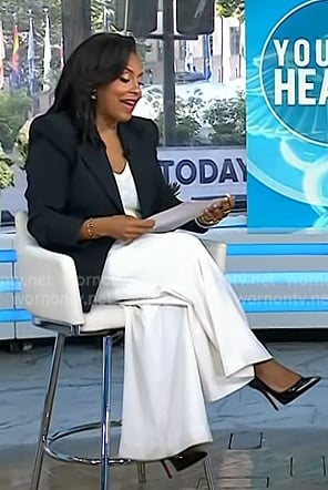 Sheinelle's black heel pumps on Today