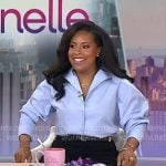 Sheinelle’s blue button down shirt on Today Sheinelle’s blue button down shirt on Today
